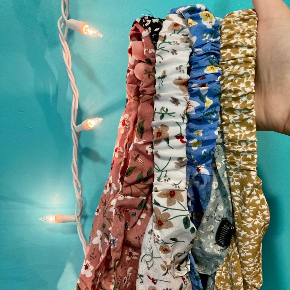 6 Hair Scarf Bandanna Boho Headbands